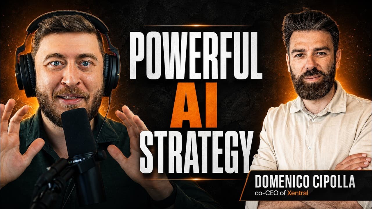The AI Floor podcast thumbnail for the Domenico Cipolla episode, the Xentral co-CEO on how ERP companies think about AI