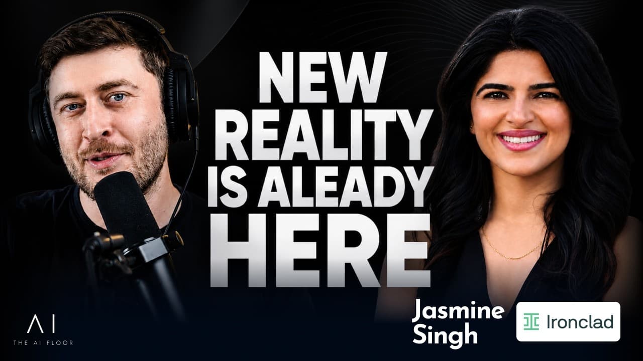 The AI Floor podcast thumbnail for the Jasmine Singh episode, Ironclad's General Counsel on how legal teams use AI
